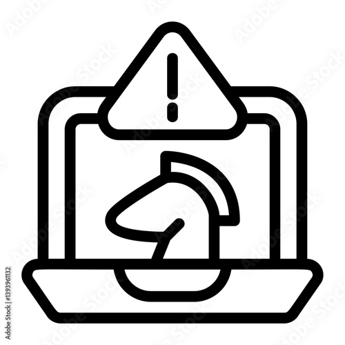 Trojan Horse Line Icon