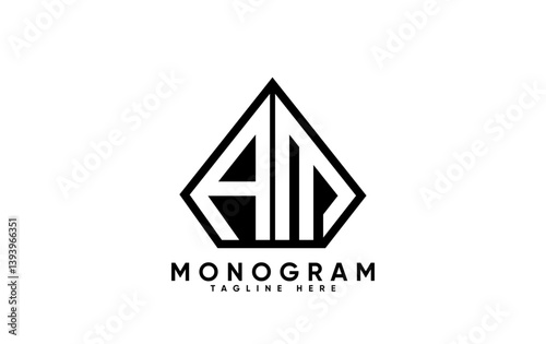AM letter creative monogram vector logo design.