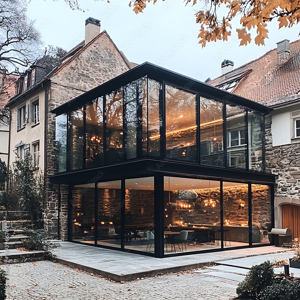 Obraz premium Modern Extension, Stone Home