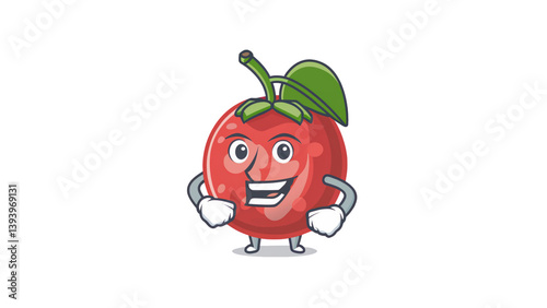 A playful apple with a cheeky grin, great for adding a bit of mischief to your designs.
