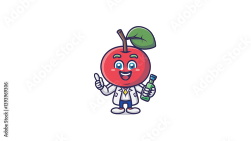 An animated apple with jazzy hand gestures, ideal for fun and energetic content.