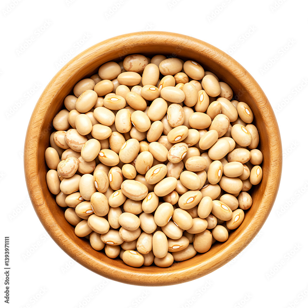 Wooden Bowl of White Beans on Transparent Background
Wooden Bowl of White Beans on Transparent Background