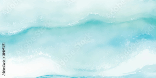 Timeless Abstract Watercolor Design with Blended Pastel Greens and Aquamarine, Featuring Fluid Golden Accents and a Marble Texture, Radiating Luxe Sophistication and Tranquil Beauty