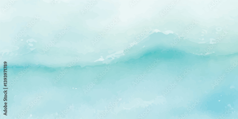 Obraz premium Timeless Abstract Watercolor Design with Blended Pastel Greens and Aquamarine, Featuring Fluid Golden Accents and a Marble Texture, Radiating Luxe Sophistication and Tranquil Beauty