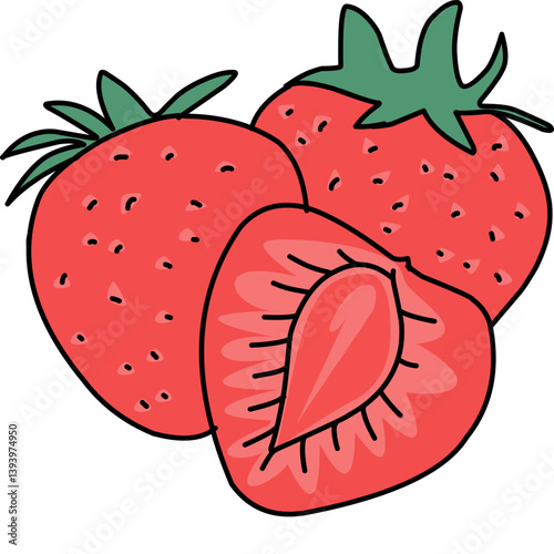 strawberry on a white background