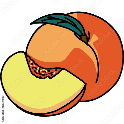 nectarine on isolated white