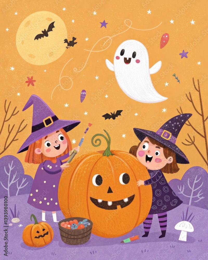 Fototapeta premium halloween illustration vector 