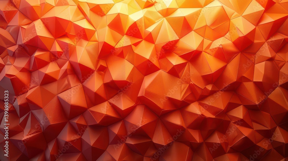 Abstract orange geometric pattern with sharp facets and depth. Abstract orange geometric pattern with sharp facets and depth.