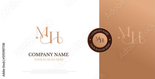 Initial MH Logo Design Vector 