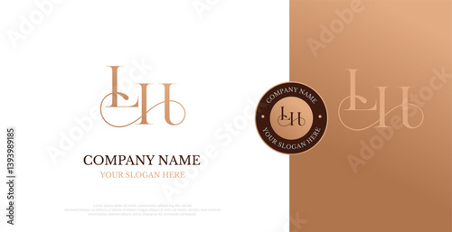 Initial LH Logo Design Vector 