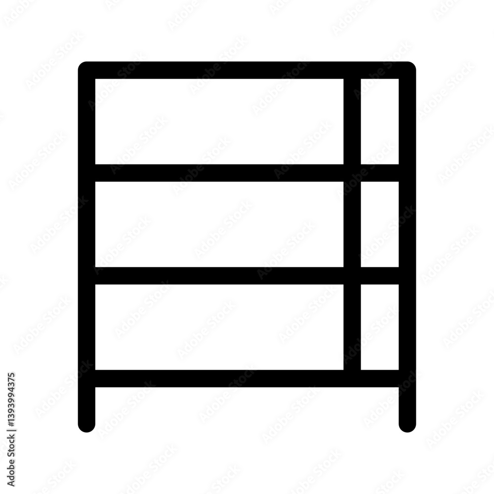 Drawer Icon Vector Symbol Design Illustration Drawer Icon Vector Symbol Design Illustration