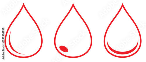 Bloods icon with outline editable stroke 