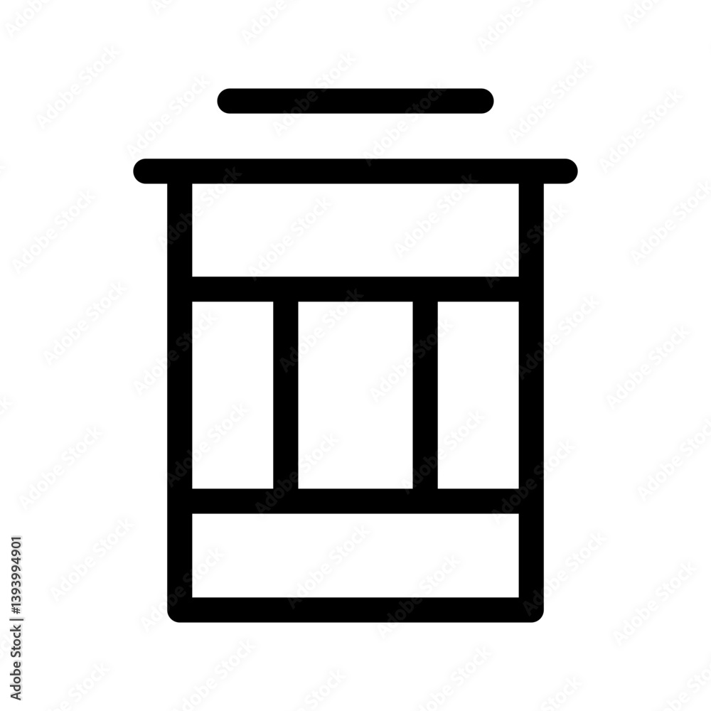 Fototapeta premium Rubbish Bin Icon Vector Symbol Design Illustration