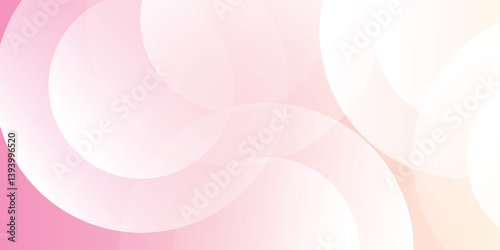 Minimalist banner background, pastel colorful, pink and yellow gradations. Circle effect style art geometric, abstract background. Eps 10.