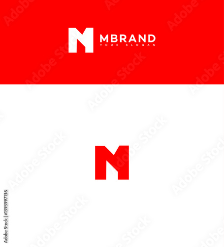 Free Download Modern Red and White Letter M Brand Logo Design - GFXLoad