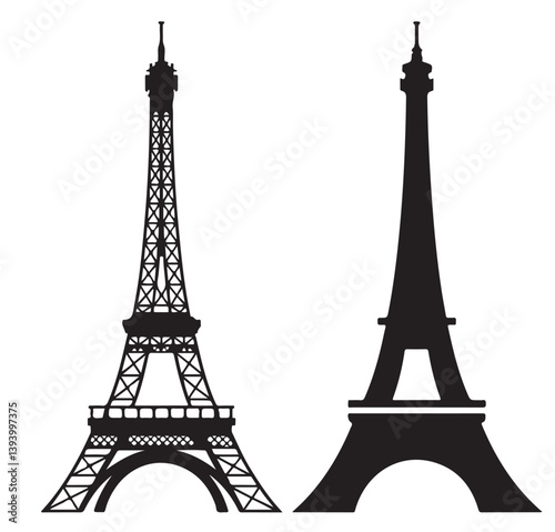 Eiffel in Contrast Detail vs. Silhouette