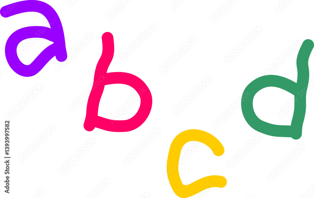 Fototapeta premium Doodle ABC Education
