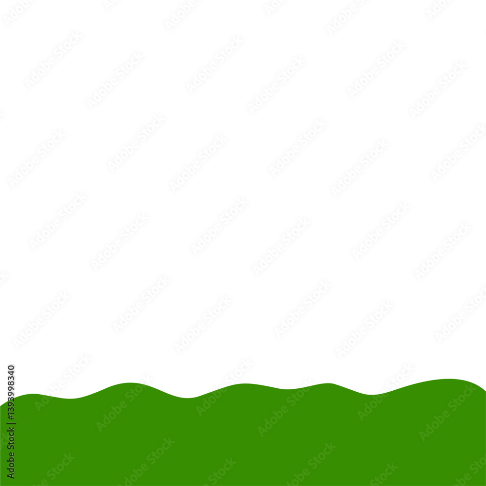 Obraz premium Flat style green bottom border