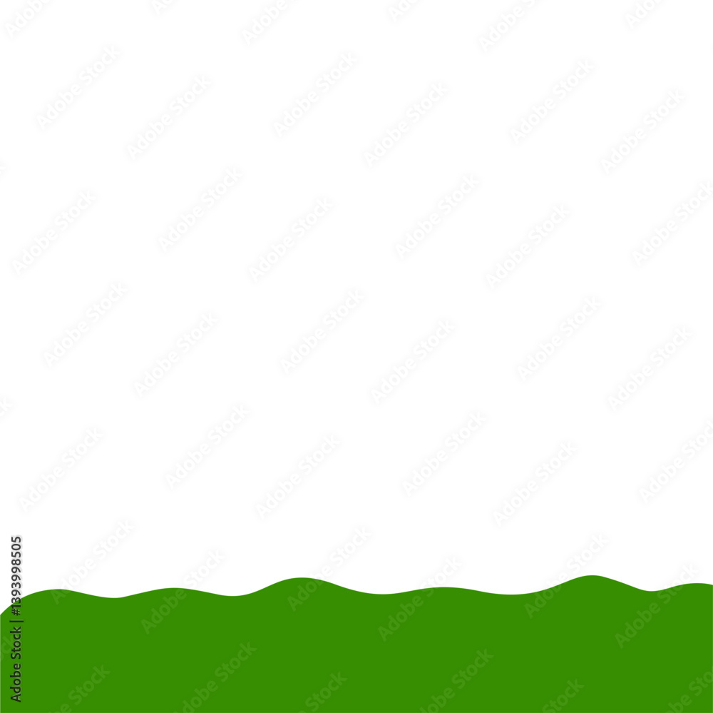 Obraz premium Flat style green bottom border