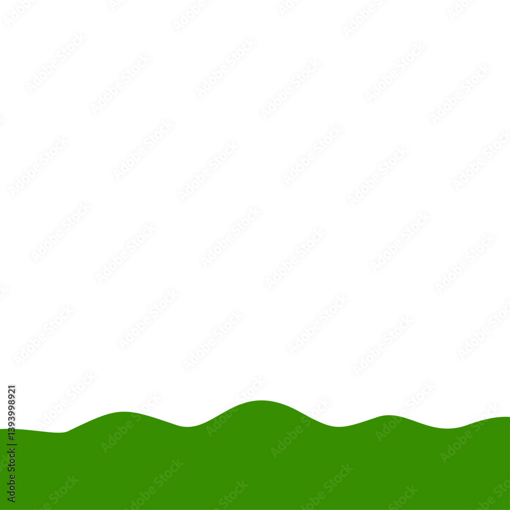 Flat style green bottom border Flat style green bottom border