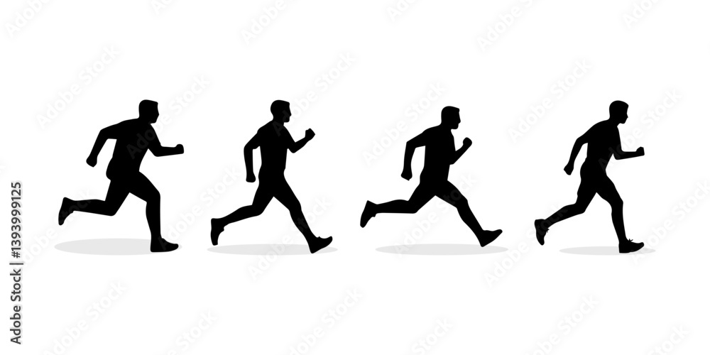 Obraz premium vector illustration silhouette of people walking