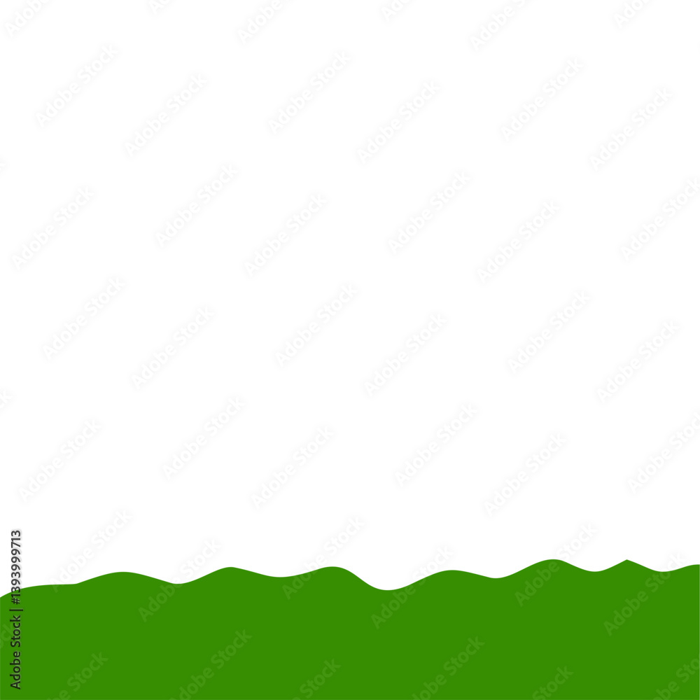 Obraz premium Flat style green bottom border