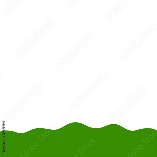 Flat style green bottom border