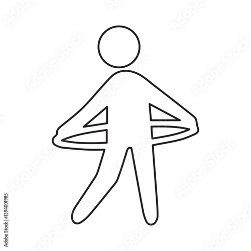 hula hoop line icon