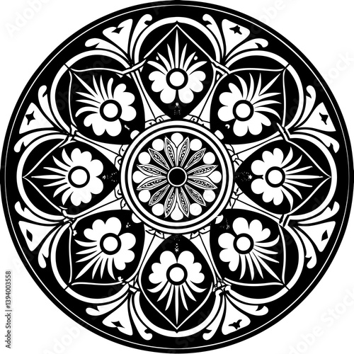 Premium mandala pattern. Golden circle ornament. A design element for a creative idea