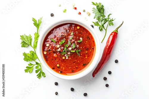 Hot sauce isolated on white background