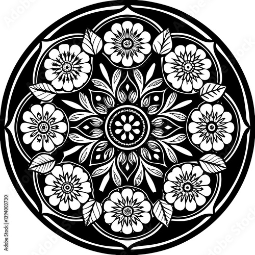 Premium mandala pattern. Golden circle ornament. A design element for a creative idea