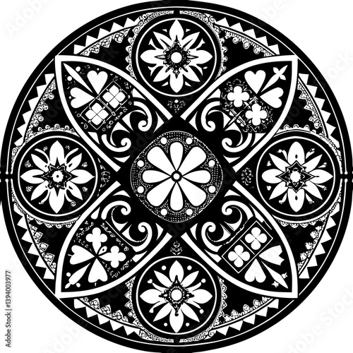 Premium mandala pattern. Golden circle ornament. A design element for a creative idea