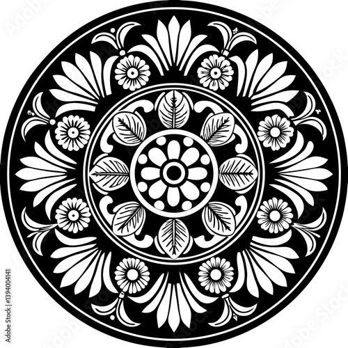 Premium mandala pattern. Golden circle ornament. A design element for a creative idea