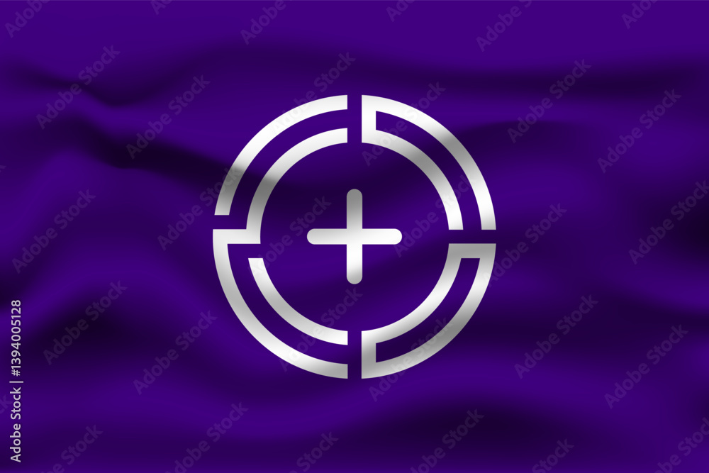 Obraz premium Flag of Numata, Gunma, Country Japan, Flag background, waving flag. Vector illustration