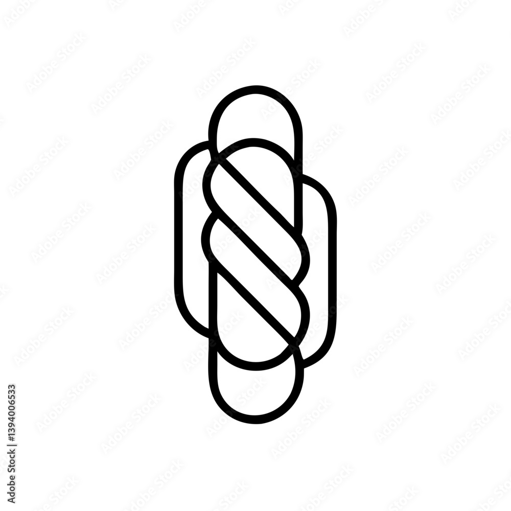 Intertwined destinies, a symbolic representation of unity and connection in bold black lines against a stark white background. Intertwined destinies, a symbolic representation of unity and connection in bold black lines against a stark white background.