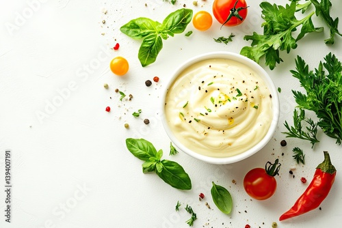 Mayonaise isolated on white background