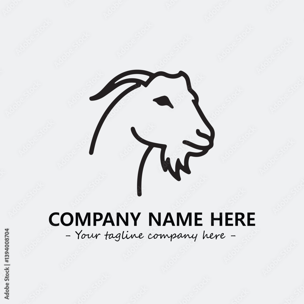 Head of goat illustration black and white for logo company vector image
Head of goat illustration black and white for logo company vector image