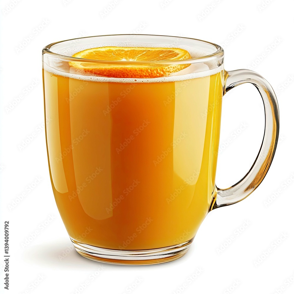 Refreshing Orange Juice in a Glass Mug Refreshing Orange Juice in a Glass Mug