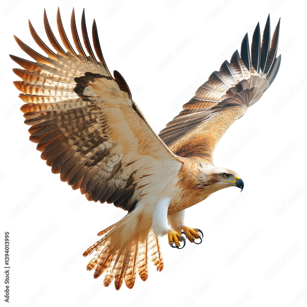 Obraz premium Philippine Eagle Flight on transparent background