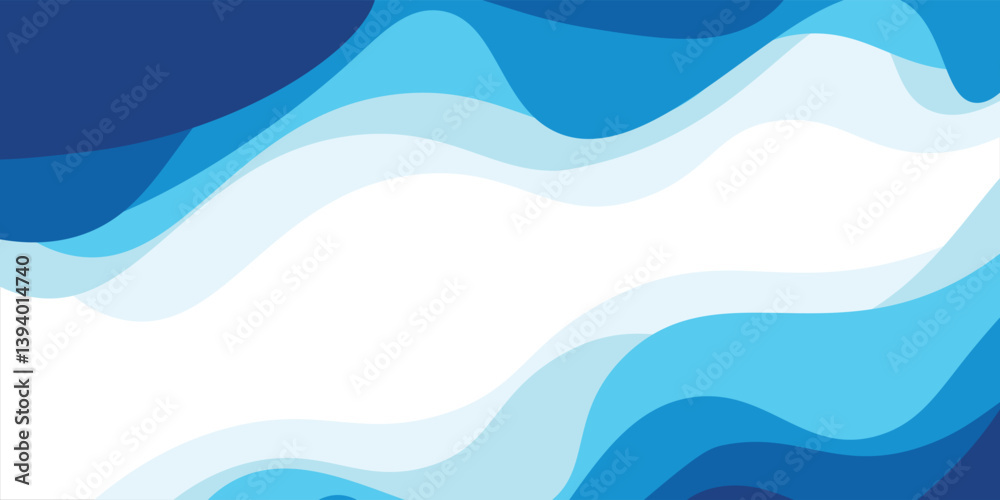 Sea waves layered vector background illustration and sea beach vector illustration decoration Sea waves layered vector background illustration and sea beach vector illustration decoration