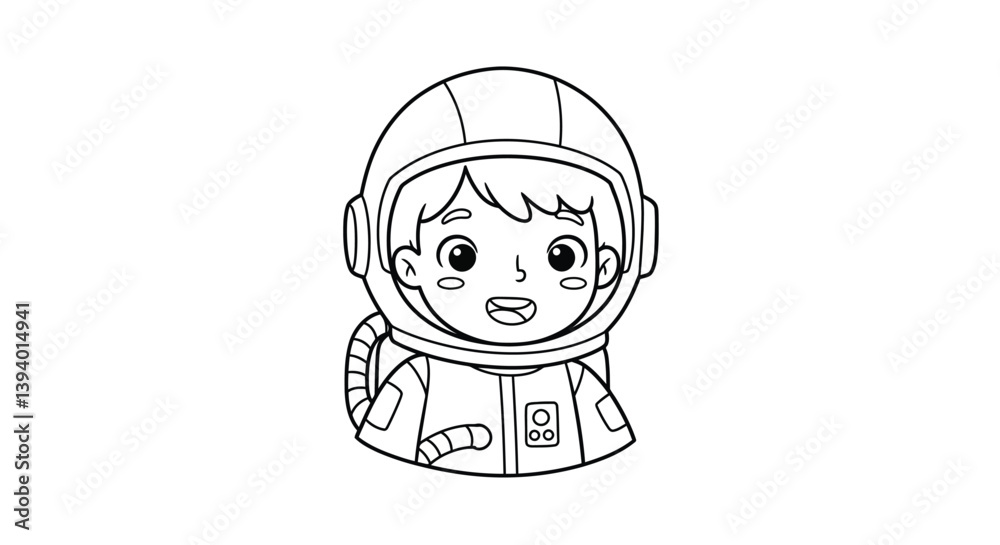 Cosmonaut in Space: A smiling astronaut is ready for his cosmic journey with helmet and jetpack to explore space. Cosmonaut in Space: A smiling astronaut is ready for his cosmic journey with helmet and jetpack to explore space.
