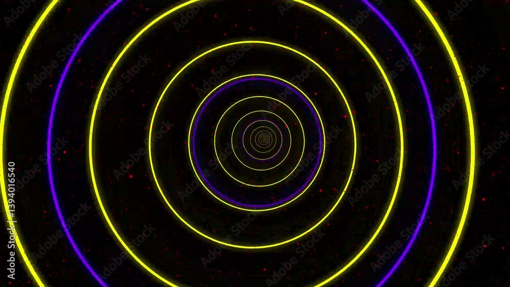 Multicolored graduated circles on a cc ball background animation enhancing visual appeal and user engagement in digital media.
