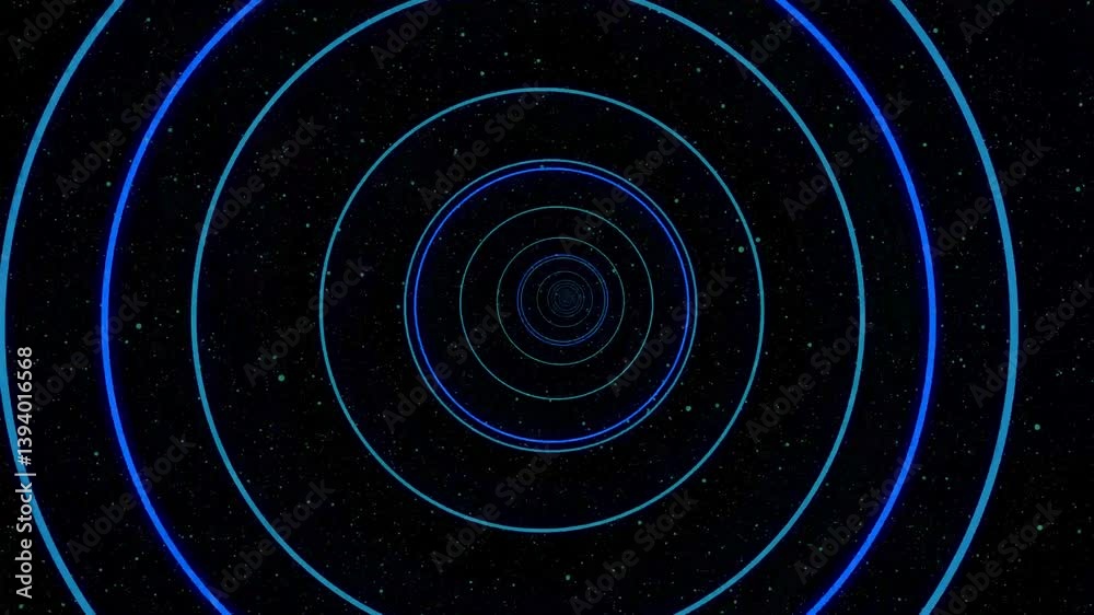 Multicolored graduated circles on a cc ball background animation enhancing visual appeal and user engagement in digital media.

