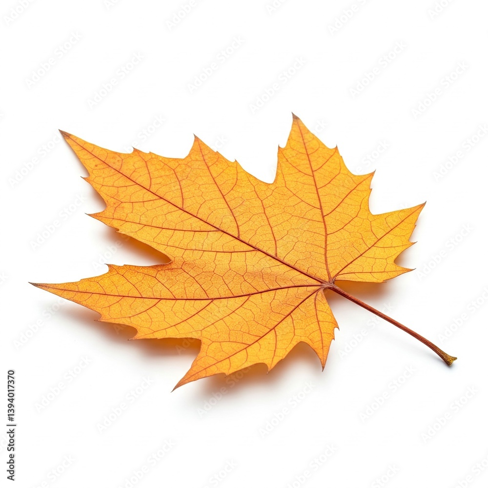 single golden maple leaf isolated on white background autumn foliage single golden maple leaf isolated on white background autumn foliage