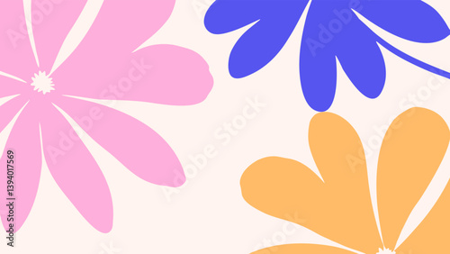 Floral silhouette illustration  for print, wallpaper, clipart, wall art for home decoration