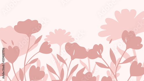 Abstract trendy flowers background  for print, wallpaper, clipart, wall art for home decoration