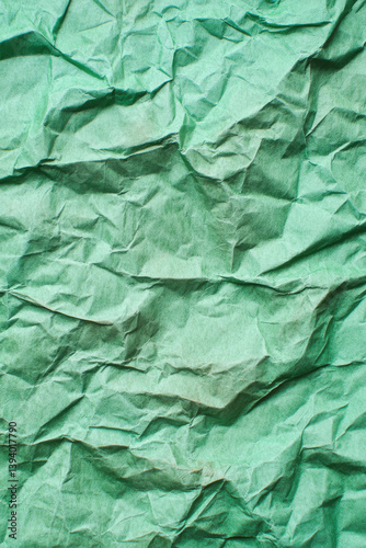 Wallpaper Mural Crumpled green paper sheet texture and background Torontodigital.ca