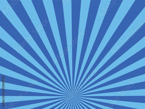 Abstract blue sun rays sunburst backdrop background. seamless retro vintage burst sunrise sunbeam element spiral striped illustration sunray template wallpaper design