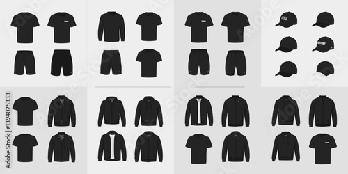 cloths mockup, vector mockup, digital, vector t shirts, vector shirts, silhouette clothing, shirt, clothes, fashion, vector, t-shirt, jacket, dress, illustration, set, wear, design, polo, coat, men, t