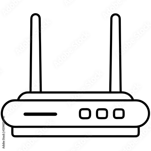  Router  - Premium modern thin line  Icon Image, Stock Photo, and Vector